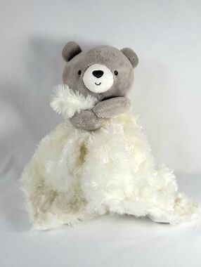 Carter's Just One You Lovey Security Blanket Teddy Bear Gray White 2022 Stuffed